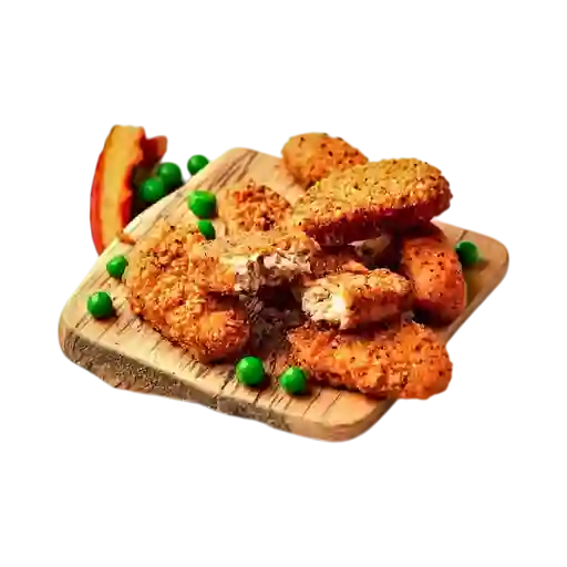 Papas con Nuggests Vegetarianos