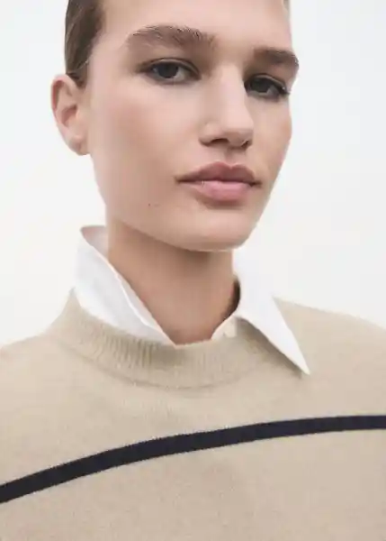 Saco Jersey Marina Piedra Talla S Mujer Mango