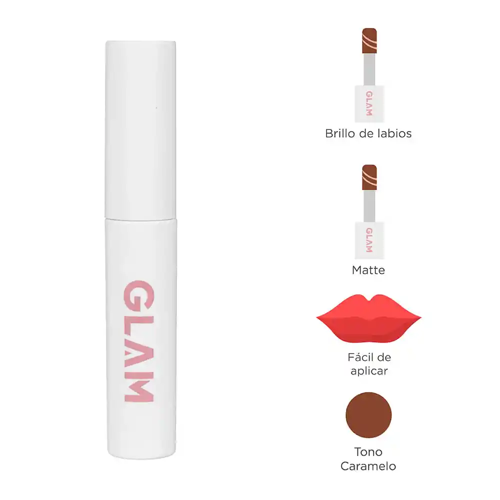 Labial Líquido Glam Caramel 02 Miniso