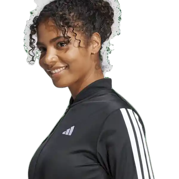 Adidas Buzo Sudadera 3S Tr Ts Lifestyle de Mujer Negro Talla S