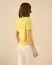 Camiseta Amarillo Olivo Medio Talla M 601G019 Esprit