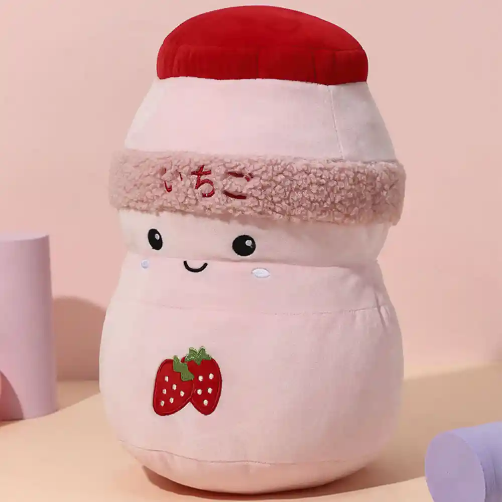 Miniso Peluche de Almohada de Malteada de Fresa Beverage Series