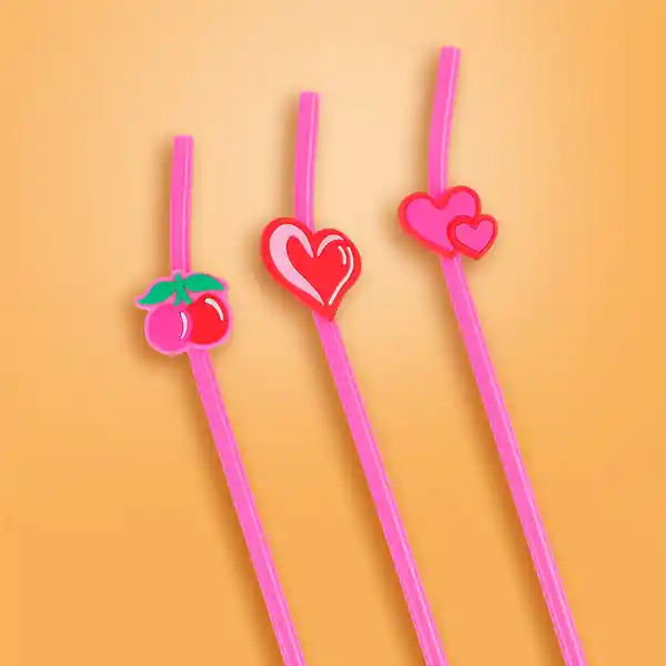 Set de Pitillos Cherry Valentine Miniso