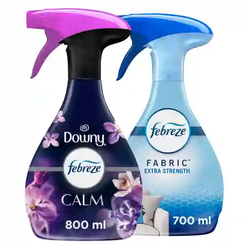 Febreze Pack Ambientador Telas Strenght 700 mL + Calm 800 mL