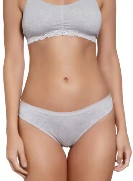 Panty Brasilera Para Mujer Gris T. Talla XL Bronzini