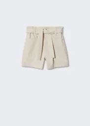 Shorts Ares Crudo Talla 18 Mujer Mango