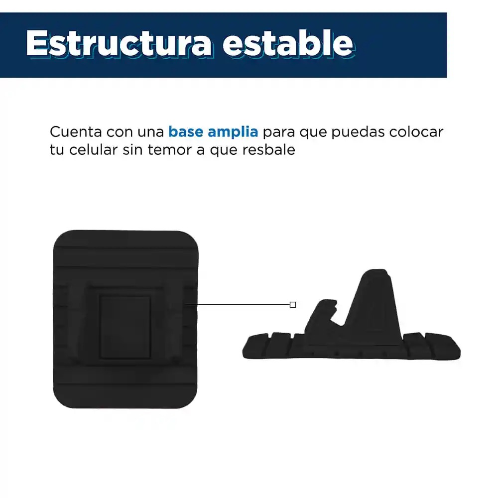 Soporte de Coche Para Celular Silicon Negro Miniso