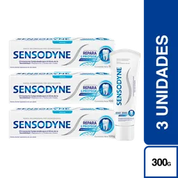 3 x Sensodyne Crema Dental Repara y Protege