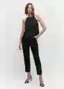 Top Hax Negro Talla M Mujer Mango