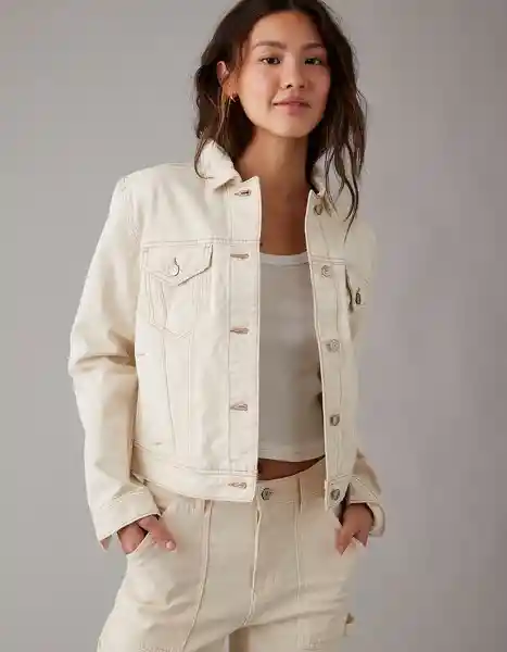 Chaqueta Mujer Khaki Talla: Medium American Eagle