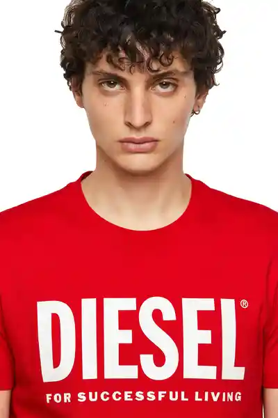 Diesel Camiseta T-Diegos-Ecólogo Rojo Talla XL