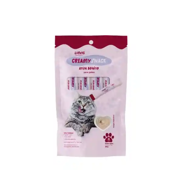 Lopets Snack Crema Para Gato Atún Bonito