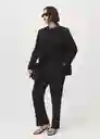 Pantalón Boreal Negro Talla 38 Mujer Mango