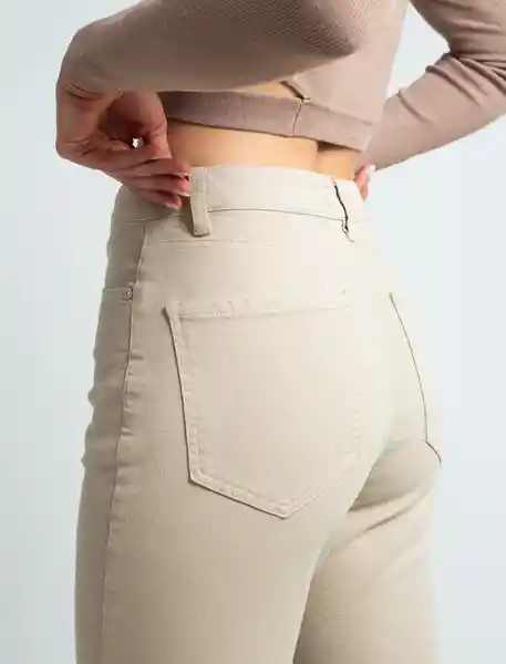 Pantalón Hailey Mujer Beige Concreto Claro T. 4 439E307 Naf Naf