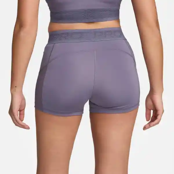 Nike Short Licra W Np Df mr 3In Mesh Mujer Morado Talla XS