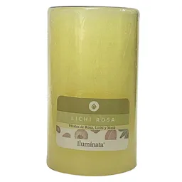 Iluminata Vela Lichi Rosas Beige 8 x 5 cm