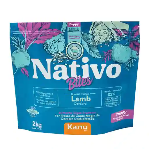 Kanu Pet Alimento Seco Para Cachorros Nativo Bites Cordero