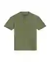 Camiseta Neru Polo Neck Verde Loden Oscuro T M Chevignon