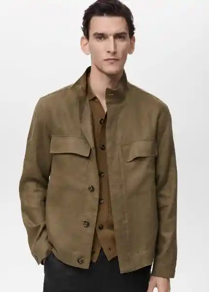Chaqueta Anton Khaki Talla S Hombre Mango