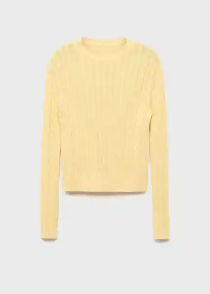 Jersey Sunny Amarillo Pastel Talla M Mujer Mango