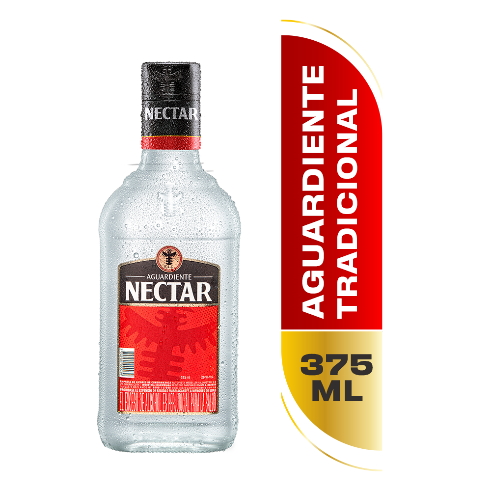 Aguardiente Nectar Rojo Tradicional 375 ml