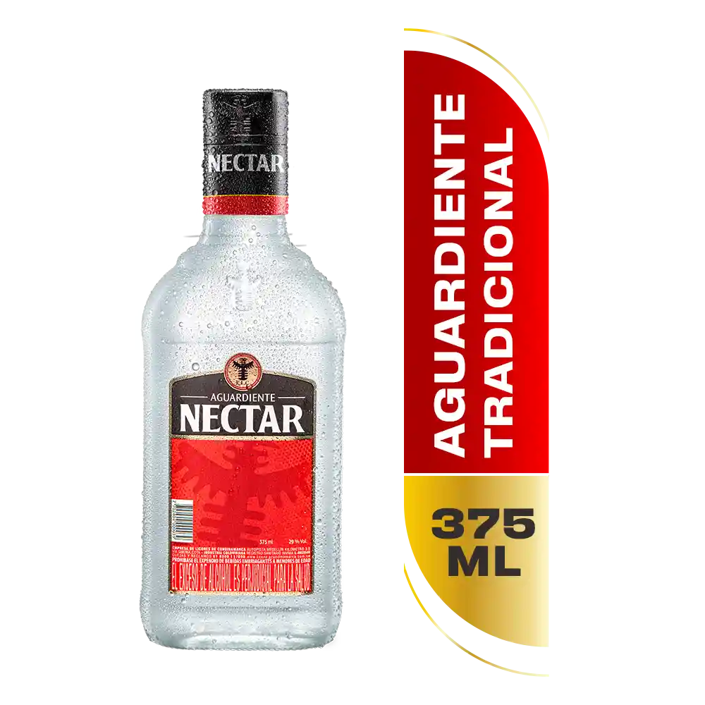 Aguardiente Nectar Rojo Tradicional 375 ml