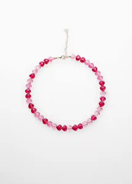 Collar Amor Rosa Pastel Talla 99 Mujer Mango