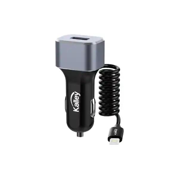 Kalley Cargador Para Auto 2.1 Amp Cable Lightning