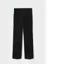 Pantalón Smoking Negro Talla 36 Mujer Mango