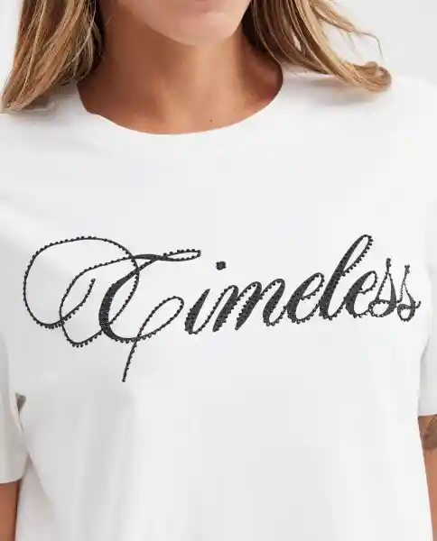 Camiseta Timeless Graphic Tee Crudo Pristino Claro XS Chevignon