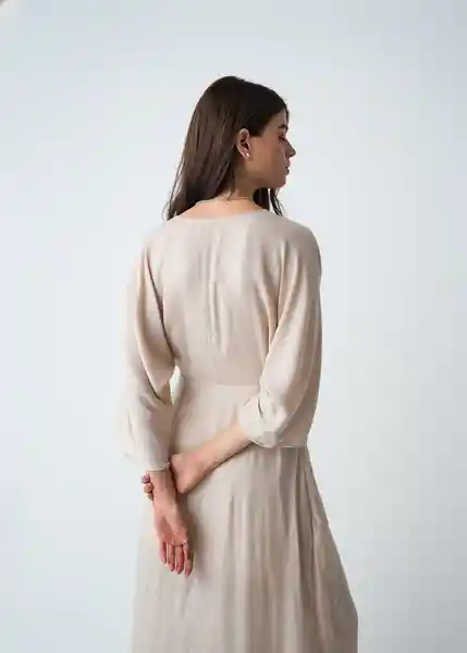 Vestido Anissa Beige Claro Talla L Mujer 573G385 Naf Naf