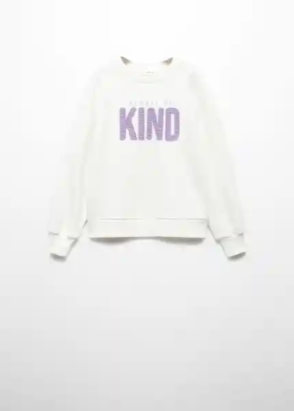 Buzo Sudadera Kind Off White Talla 12 Niña Mango