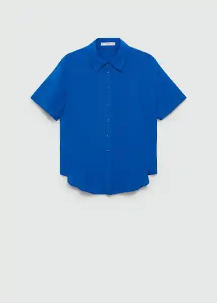 Camisa Moss Azul Talla L Mujer Mango