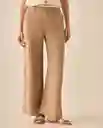 Pantalón Café Barro Medio Talla 10 433G013 Esprit
