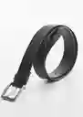 Cinturón Bolonia Negro Talla 91 Hombre Mango