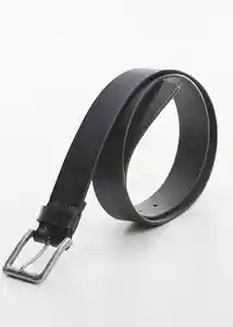 Cinturón Bolonia Negro Talla 91 Hombre Mango