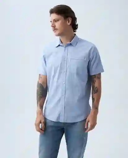 Camisa Hombre Azul Talla L 812F022 Americanino