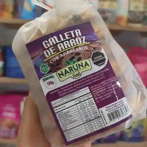 Galletas de arroz con arandanos naruna