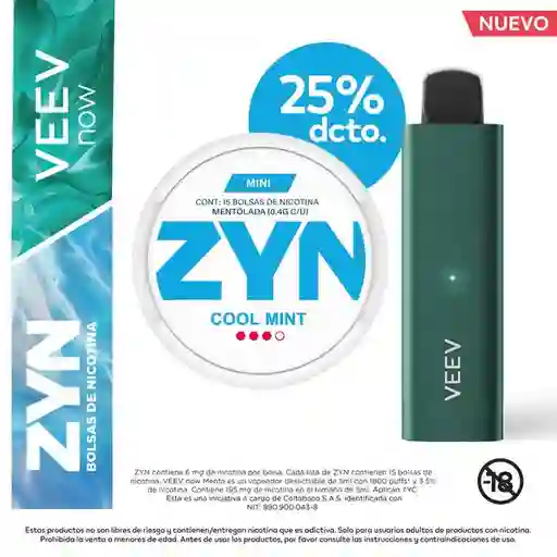 Combo ZYN Menta 6 mg + Veev