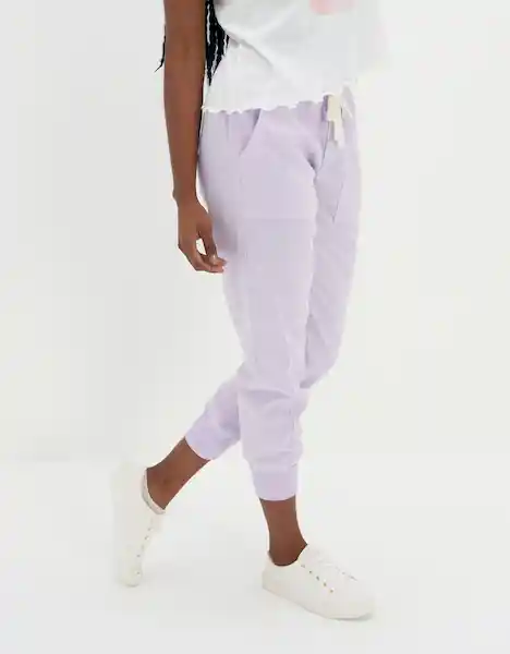 Pantalón Aerie Mujer Morado Talla X-SMALL American Eagle