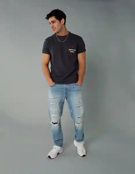 Camiseta Hombre Negro Talla: MEDIUM 4426167 American Eagle