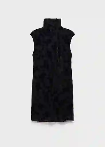 Vestido Wine Negro Talla M Mujer Mango