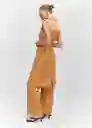 Chaleco Karibi-A Ocre Talla XL Mujer Mango