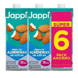 Jappi Bebida de Almendra Tetra Sin Azucar