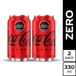 2 x Coca-Cola Gaseosa Zero 330 mL x 2 Und