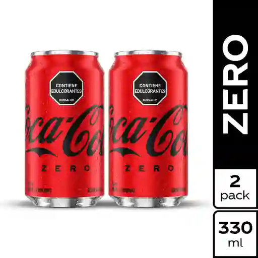 2 x Coca-Cola Gaseosa Zero 330 mL x 2 Und