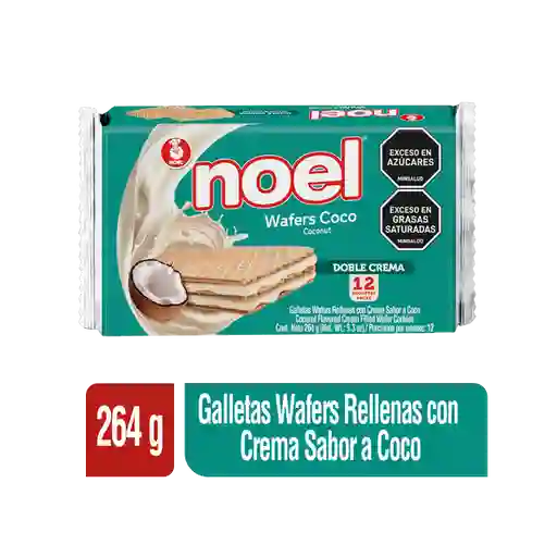 Noel galleta wafers coco x 264 gramos