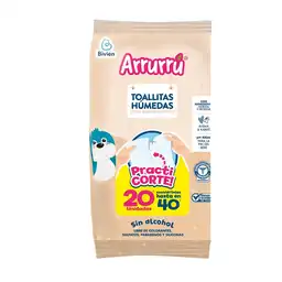 Arrurú Toallitas Húmedas Naturals Avena & Karite Practicorte 