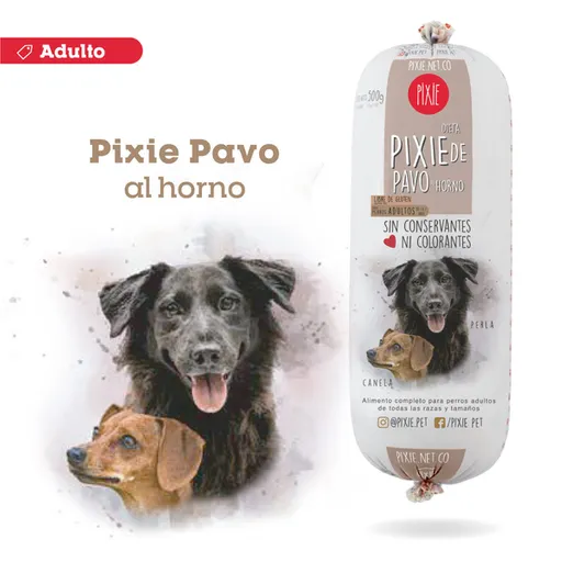 Pixie Alimento para Perros Adultos Sabor Pavo al Horno