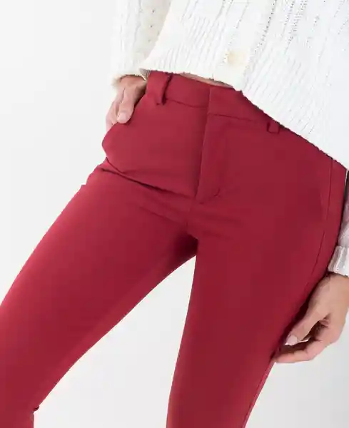 Pantalón Paris Rojo Syrah Ultra Oscuro Talla 12 Mujer Naf Naf